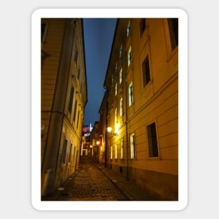 Night streets of Bratislava Sticker